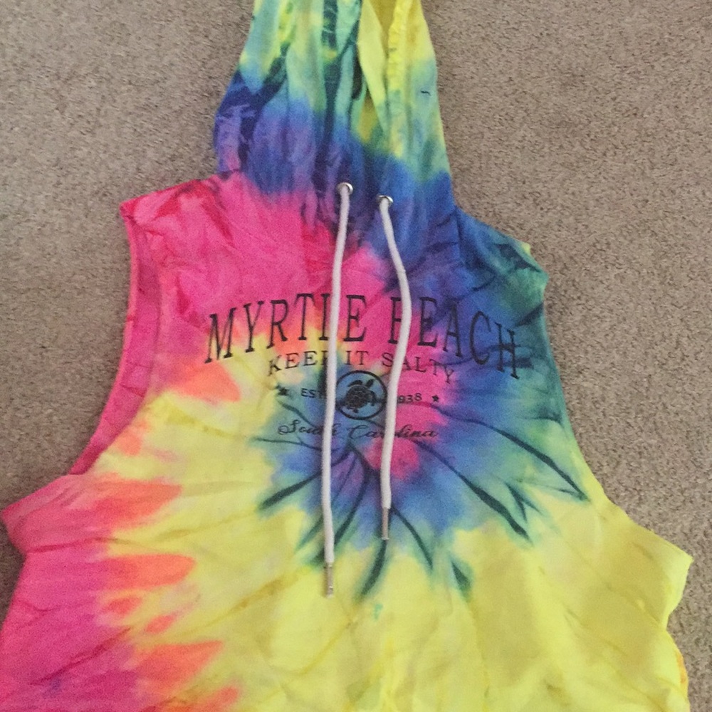 Myrtle beach crop top tyed died
